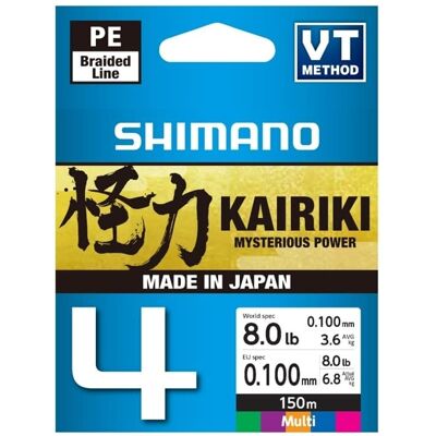 Shimano Line Kairiki 4 150m 0.10mm 6.8kg Multi Color Shimano Line Kairiki 4 150m 0.10mm 6.8kg Multi Color