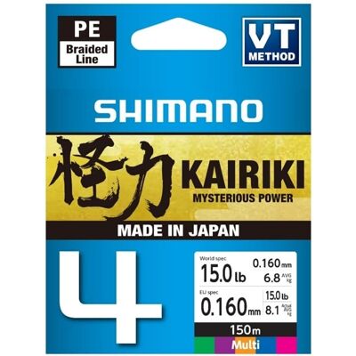 Shimano Line Kairiki 4 150m 0.16mm 8.1kg Multi Color Shimano Line Kairiki 4 150m 0.16mm 8.1kg Multi Color