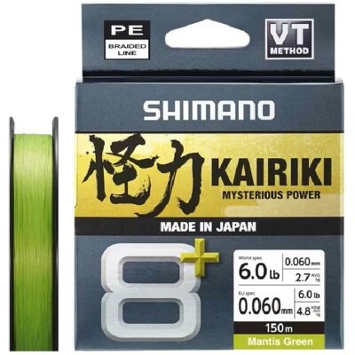 Shimano Line Kairiki 8+ 150m 0.06mm 4.8kg M Green Shimano Line Kairiki 8+ 150m 0.06mm 4.8kg M Green