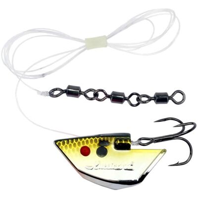 Hurricane Baithead L Rigged UV Chrome Golden Shad Hurricane Baithead L Rigged UV Chrome Golden Shad
