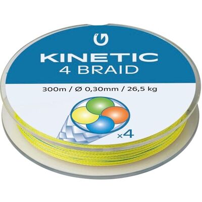 Kinetic 4 Braid 300m 0,35mm/28,3kg Multi Colour Kinetic 4 Braid 300m 0,35mm/28,3kg Multi Colour