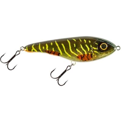 Strike Pro Buster Jerk, Shallow, 15cm, 66g - Green Motoroil Pike UV Strike Pro Buster Jerk, Shallow, 15cm, 66g - Green Motoroil Pike UV