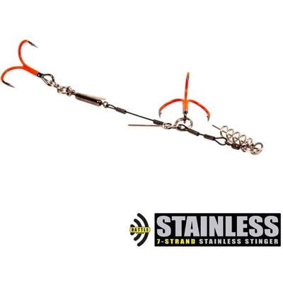 CWC Rattle UV Orange Stinger, SS 60lb Junior Tandem 1 CWC Rattle UV Orange Stinger, SS 60lb Junior Tandem 1