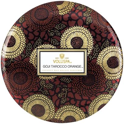 Doftande ljus Voluspa Goji Tarocco Orange - 3 Bomullsspiraler, 340g Doftande ljus Voluspa Goji Tarocco Orange - 3 Bomullsspiraler, 340g