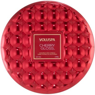 Voluspa 3-Wick Candle Decorative Tin Cherry Gloss 340g Voluspa 3-Wick Candle Decorative Tin Cherry Gloss 340g