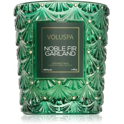 Voluspa Boxed Textured Glass Candle Noble Fir Garland 184g Voluspa Boxed Textured Glass Candle Noble Fir Garland 184g