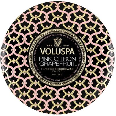 Voluspa 3-vaxad dekorativ metallåda - Pink Citron Grapefruit Voluspa 3-vaxad dekorativ metallåda - Pink Citron Grapefruit