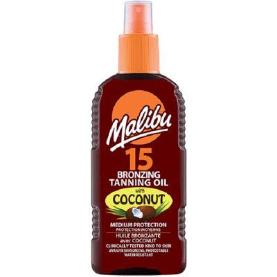 Malibu Bronzing Tanning Oil With Coconut SPF15 200ml Malibu Bronzing Tanning Oil With Coconut SPF15 200ml