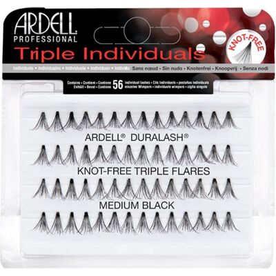 Ardell Triple Individuals Duralash Knot Free Flares Medium Black Ardell Triple Individuals Duralash Knot Free Flares Medium Black