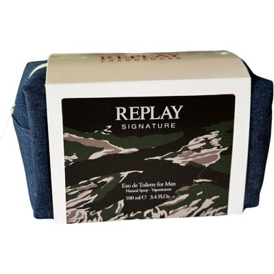 Giftset Replay Signature Man Edt 100ml + Pochette Giftset Replay Signature Man Edt 100ml + Pochette