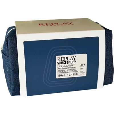Giftset Replay Source Of Life Man Edt 100ml + Pochette Giftset Replay Source Of Life Man Edt 100ml + Pochette