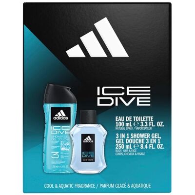 Giftset Adidas Ice Dive Edt 100ml + Shower Gel 250ml Giftset Adidas Ice Dive Edt 100ml + Shower Gel 250ml