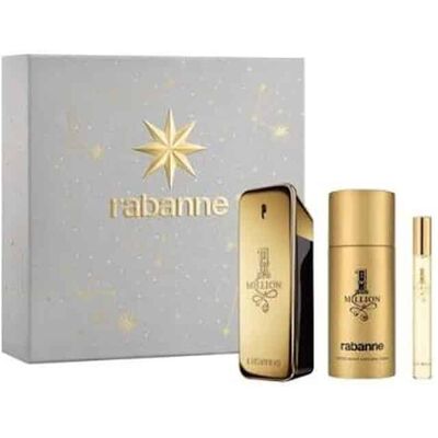 Giftset Paco Rabanne 1 Million Edt 100ml + 150ml Deo Spray + 10ml Travel Size Giftset Paco Rabanne 1 Million Edt 100ml + 150ml Deo Spray + 10ml Travel Size