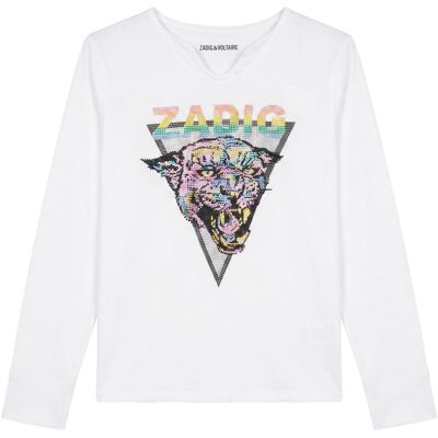 Långärmade T-shirts Zadig & Voltaire X15358-10B 8 år,10 år,12 år Flickor Långärmade T-shirts Zadig & Voltaire X15358-10B 8 år,10 år,12 år Flickor