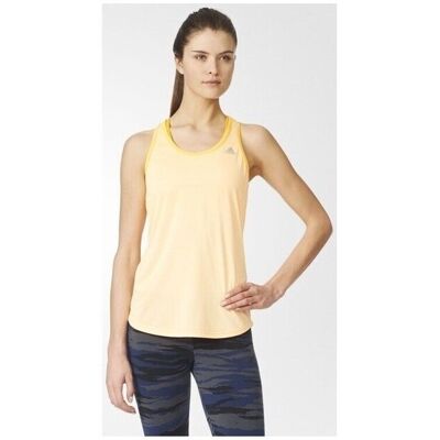 Adidas Keyhole Tank Orange/Silver - Sports Top Adidas Keyhole Tank Orange/Silver - Sports Top