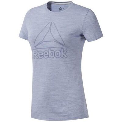 Reebok EC2323 Marmor Logga T-shirt - Träning Kvinnor Sommar Reebok EC2323 Marmor Logga T-shirt - Träning Kvinnor Sommar