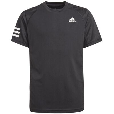 Svart tennis T-shirt Adidas GK8179 - Hela året prestanda Svart tennis T-shirt Adidas GK8179 - Hela året prestanda