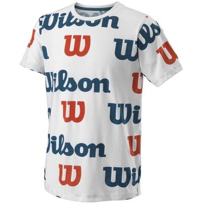 T-shirts med korta ärmar Wilson All Over Logo Tech EU S Pojkar T-shirts med korta ärmar Wilson All Over Logo Tech EU S Pojkar