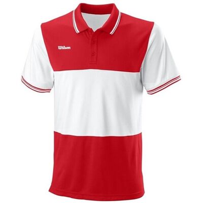 Wilson Team II Polo för män - Röd - Prestandapiké Wilson Team II Polo för män - Röd - Prestandapiké