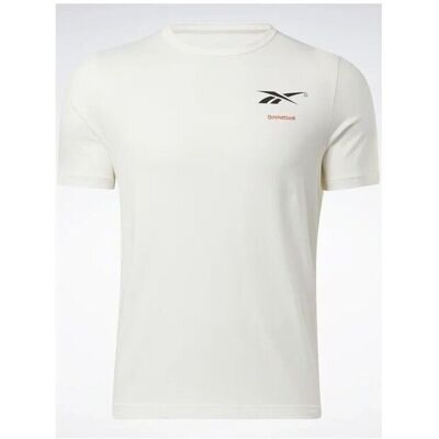 Reebok HN5804 Vit Basketbal T-shirt - Man Reebok HN5804 Vit Basketbal T-shirt - Man