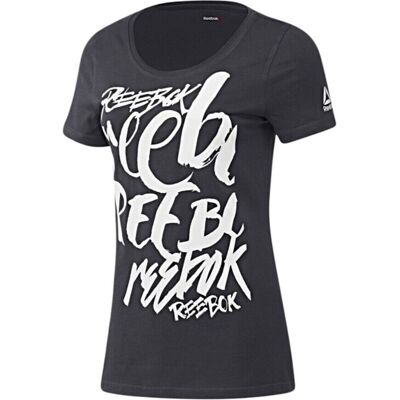 T-shirts med korta ärmar Reebok Sport Super Scripty EU S,EU XS,EU XXS Dam T-shirts med korta ärmar Reebok Sport Super Scripty EU S,EU XS,EU XXS Dam