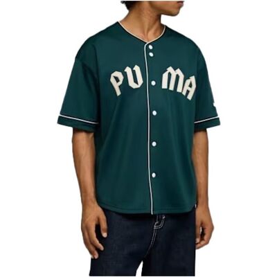 Skjortor Puma Yellow Oversized Baseball Jersey EU S Herr Skjortor Puma Yellow Oversized Baseball Jersey EU S Herr