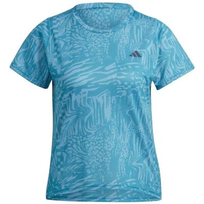 adidas Run Icons 3 Stripes Logo T-shirt - Turkos adidas Run Icons 3 Stripes Logo T-shirt - Turkos