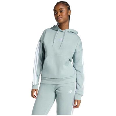 Fleecetröjor adidas Sweat à capuche 3 Stripes polaire EU M Dam Fleecetröjor adidas Sweat à capuche 3 Stripes polaire EU M Dam