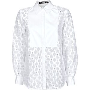 Skjortor Karl Lagerfeld KL MONOGRAM LACE BIB SHIRT DE 32,DE 38 Dam Skjortor Karl Lagerfeld KL MONOGRAM LACE BIB SHIRT DE 32,DE 38 Dam