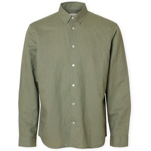 Skjortor med långa ärmar Selected Noos SlimClay Linen Shirt - Vetiver EU M,EU L,EU XL Herr Skjortor med långa ärmar Selected Noos SlimClay Linen Shirt - Vetiver EU M,EU L,EU XL Herr