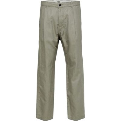 Raka byxor Selected Relaxed Jones Linen - Vetiver US 29 / 32 Raka byxor Selected Relaxed Jones Linen - Vetiver US 29 / 32