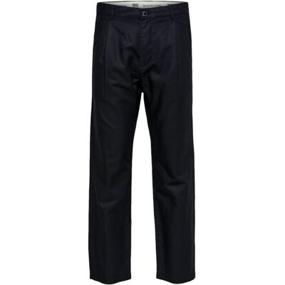 Chinos / Carrotjeans Selected Relaxed Jones Linen - Black US 36 / 32 Herr Chinos / Carrotjeans Selected Relaxed Jones Linen - Black US 36 / 32 Herr