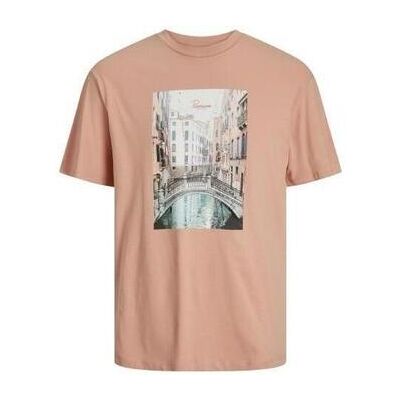 Jack & Jones - T-Shirt - Rosa - Manlig - T-Shirt Jack & Jones - T-Shirt - Rosa - Manlig - T-Shirt