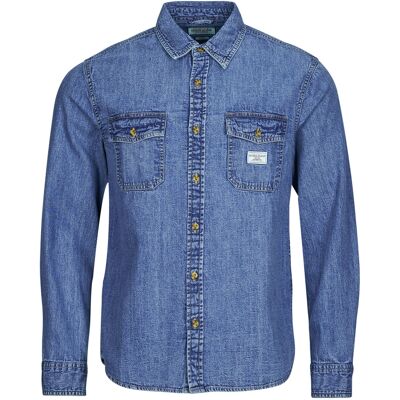 Skjortor med långa ärmar Guess REGULAR LS DENIM SHIRT EU XL Herr Skjortor med långa ärmar Guess REGULAR LS DENIM SHIRT EU XL Herr