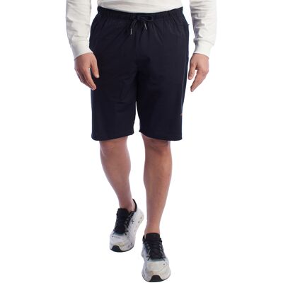 inMyHood Blå teknisk tyg Bermuda-shorts - Sportig herrstil inMyHood Blå teknisk tyg Bermuda-shorts - Sportig herrstil