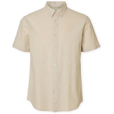 Skjortor med långa ärmar Selected Noos Reg-Sun Shirt - Pure Cashemere EU XL Herr Skjortor med långa ärmar Selected Noos Reg-Sun Shirt - Pure Cashemere EU XL Herr