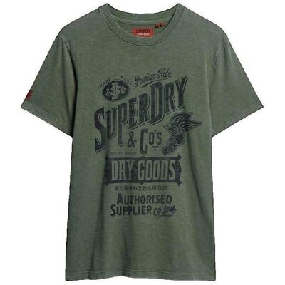 T-shirts med korta ärmar Superdry T-shirt Workwear Script Kaki EU S Herr T-shirts med korta ärmar Superdry T-shirt Workwear Script Kaki EU S Herr