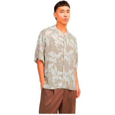 Skjortor med korta ärmar Jack & Jones Chemise Jack Jones Jeff Aop Beige EU S,EU M Herr Skjortor med korta ärmar Jack & Jones Chemise Jack Jones Jeff Aop Beige EU S,EU M Herr