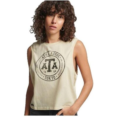 Linnen / Ärmlösa T-shirts Superdry Débardeur Vintage Collegiate EU M Dam Linnen / Ärmlösa T-shirts Superdry Débardeur Vintage Collegiate EU M Dam