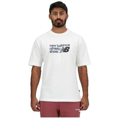 T-shirts med korta ärmar New Balance T-shirt New Balance manches courtes col rond blanc EU S,EU M,EU L,EU XL Herr T-shirts med korta ärmar New Balance T-shirt New Balance manches courtes col rond blanc EU S,EU M,EU L,EU XL Herr