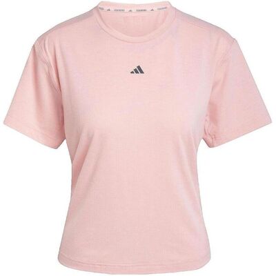 Adidas Rosa Power Back-Cutout 3 Ränder T-shirt - Träning Adidas Rosa Power Back-Cutout 3 Ränder T-shirt - Träning