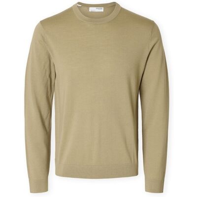 Tröjor Selected Noos Tray Knit - Kelp EU M,EU L Herr Tröjor Selected Noos Tray Knit - Kelp EU M,EU L Herr