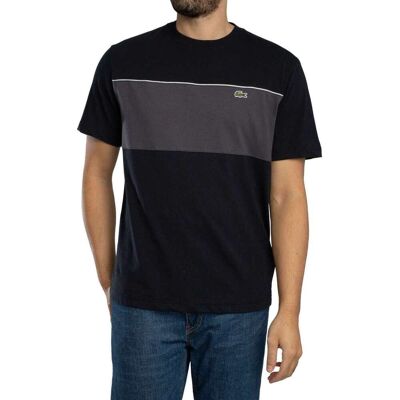 T-shirts med korta ärmar Lacoste Färgblocks-bomulls-t-shirt EU XXL,EU S,EU M,EU L,EU XL Herr T-shirts med korta ärmar Lacoste Färgblocks-bomulls-t-shirt EU XXL,EU S,EU M,EU L,EU XL Herr