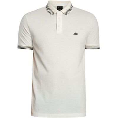 Polotröjor med korta ärmar EAX Slim fit pikétröja med randig krage EU XXL,EU S,EU M,EU L,EU XL Herr Polotröjor med korta ärmar EAX Slim fit pikétröja med randig krage EU XXL,EU S,EU M,EU L,EU XL Herr