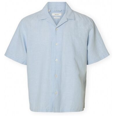 Skjortor med långa ärmar Selected Noos RlxClay Linen Shirt - Dusty Blue EU M,EU L,EU XL Herr Skjortor med långa ärmar Selected Noos RlxClay Linen Shirt - Dusty Blue EU M,EU L,EU XL Herr