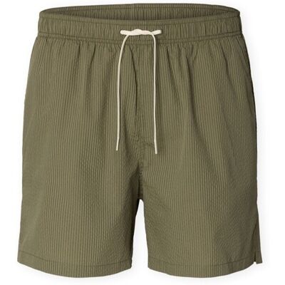 Shorts & Bermudas Selected Cooper-Seersucker Swim Trunks - Deep Lichen Green EU S,EU M,EU L,EU XL Herr Shorts & Bermudas Selected Cooper-Seersucker Swim Trunks - Deep Lichen Green EU S,EU M,EU L,EU XL Herr