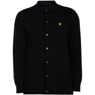 Skjortor med långa ärmar Lyle & Scott Stickad bomullsskjorta EU XXL,EU S,EU M,EU L,EU XL Herr Skjortor med långa ärmar Lyle & Scott Stickad bomullsskjorta EU XXL,EU S,EU M,EU L,EU XL Herr