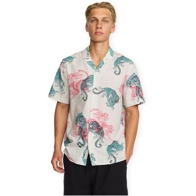 Skjortor med korta ärmar Revolution Cuban Shirt 3249 - Off White EU M,EU L Herr Skjortor med korta ärmar Revolution Cuban Shirt 3249 - Off White EU M,EU L Herr