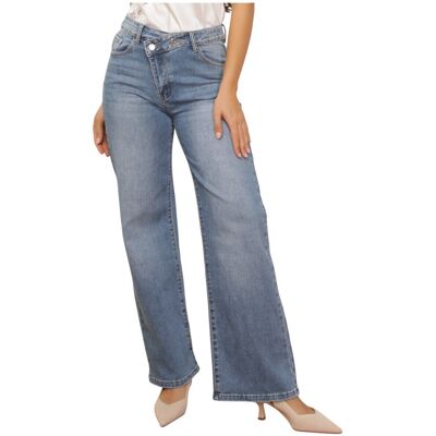 Wide jeans La Modeuse 78107_P185622 EU S,EU L,EU XL Wide jeans La Modeuse 78107_P185622 EU S,EU L,EU XL