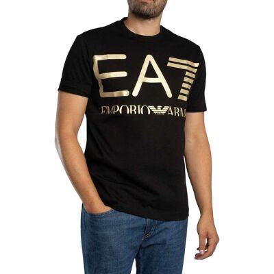 Giorgio Armani T-shirts med korta ärmar Emporio Armani EA7 T-shirt med megagrafik i normal passform EU XXL,EU S,EU M,EU L,EU XL Herr Giorgio Armani T-shirts med korta ärmar Emporio Armani EA7 T-shirt med megagrafik i normal passform EU XXL,EU S,EU M,EU L,EU XL Herr